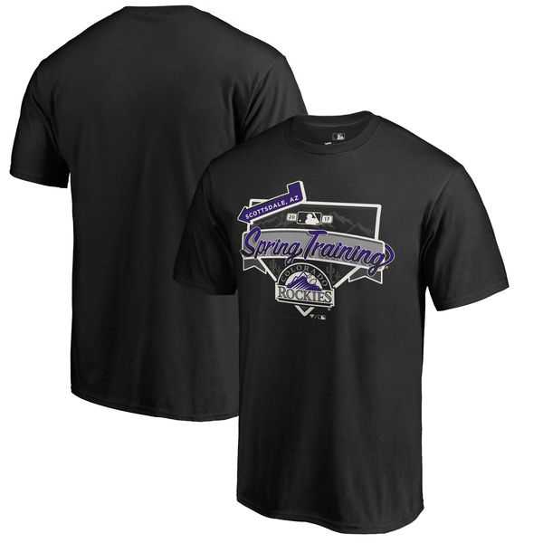 Men's Colorado Rockies Fanatics Branded Black 2017 MLB Spring Training Logo T-Shirt,We sell and wholesale Men's Colorado Rockies Fanatics Branded Black 2017 MLB Spring Training Logo T-Shirt on line form chian!